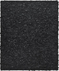 Safavieh Leather Shag Collection Metro Handmade Leather Area Rug, Square, Black