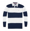 Tommy Hilfiger Men Wide Stripes Logo Long Sleeve Polo T-shirt