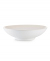 With clean lines in shades of white, the Kealia cereal bowl dishes out casual fare with modern elegance, plus all the convenience of dishwasher- and microwave-safe stoneware. From Noritake's collection of white dinnerware.