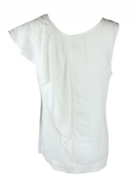 10 Crosby Derek Lam Womens White Asymmetric Cascade Silk Blouse Top 4