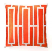 Trina Turk Embroidered Triptych Pillow, Orange, 20 x 20