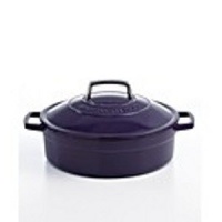 Martha Stewart Collection Enameled Cast Iron 5 Qt. Braiser Color Eggplant