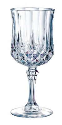 Cristal d'Arques Longchamps Diamax Stemware Wine Glasses, Set of 4