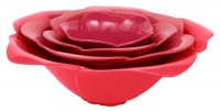 Zak Designs Floral 4-Piece Nested Bowl Set