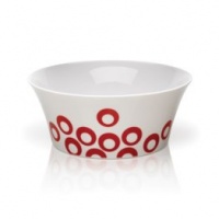 Mikasa Circle Chic 9-1/2-Inch Vegetable Bowl, Red