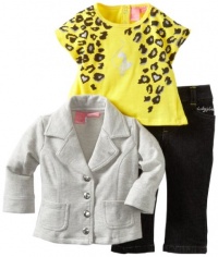 Baby Phat - Kids Baby-girls Newborn Jacket and Denim Pant Set, Black, 3-6 Months