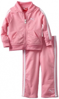 Puma - Kids Baby-girls Infant Tricot Track Jacket And Pant Set, Pink, 24 Months