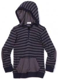 Splendid Littles Boys 2-7 Toddler Venice Thermal Stripe Hoodie, Carbon, 3T