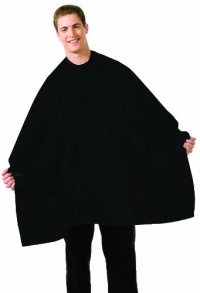 Betty Dain Betty Dain Classic Stripe Barber Cutting Cape, Solid Black Seersucker, 6.72 Ounce