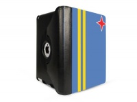 iPad 3 - 360 Degree Rotating Leather & Suede Case The Flag of Aruba Cover for the 3rd Generation iPad