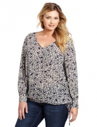 Lucky Brand Women's Plus-Size Farrah Printed Top