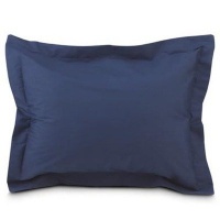 Fresh Ideas Tailored Poplin Pillow Sham Euro, Navy