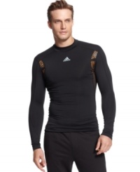 The perfect layer for cold days, this ClimaWarm® adidas shirt keeps you comfortable during any outdoor adventure.