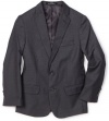 Calvin Klein Dress Up Boys 8-20 Fine Line Twill Jacket, Dark Charcoal Heather Grey, 14