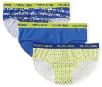 Calvin Klein Girls 2-6x 3 Pack Panty,Purple,XS(4/5)