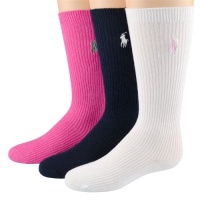 Ralph Lauren Girl's Knee-High Socks/3 Pairs - Assorted