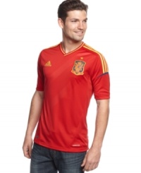 Kick your support up a notch. Show off your pride for the Spain soccer team with this replica Home Soccer Jersey from adidas.