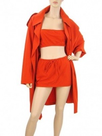 Jean Paul Gaultier Dress - Red Wool Trench Coat Dress It40