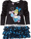 Disney Girls 2-6X Toddler Cinderella Dress, Black, 4T