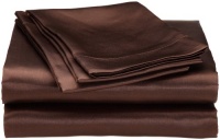 Royal Opulance Satin Queen Sheet Set, Chocolate