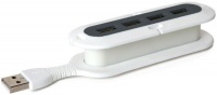 Quirky Contort 4-Port USB Hub (Charcoal)