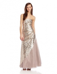 Jump Juniors Glamorous Sequin Gown, Taupe, 5