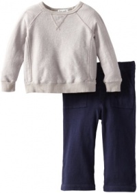 Splendid Littles Baby-Boys Newborn Slub Jersey Sweathshirt Set, Dime, 3-6 Months