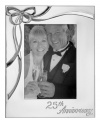 Silver anniversary. Celebrate your happiest times together with this Best Wishes picture frame, featuring polished silver plate engraved with 25th Anniversary. A thoughtful gift, from Lenox.