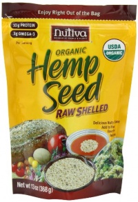 Nutiva Organic Shelled Hemp Seed, 13-Ounce Pouches (Pack of 2)