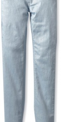 Pinc Premium Girls 7-16 Metallic Skinny Jean, Sky Blue, 7