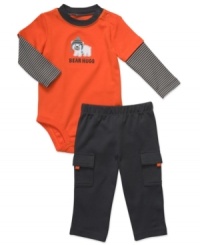 Get him ready for the day with Carter's utilitarian-inspired cargo pant set.