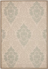 Area Rug 6x9 Rectangle Transitional Beige - Dark Beig Color - Safavieh Courtyard Rug from RugPal