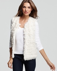 Embrace winter white with this Joie fur vest. Pair it with black skinny jeans for an effortlessly cool contrast.