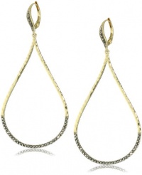 Judith Jack Gold Sea Gold-Plated Sterling Sillver Marcasite Pave Elongated Tear Drop Earrings