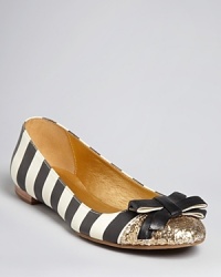 Shine in these kate spade new york glitter ballet flats, topped off with grown-up glam bows at each toe.