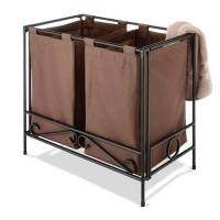 Java Wrought Iron Folding Double Hamper