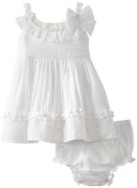 Sweet Heart Rose Baby-Girls Infant Lurex Clipdot Sundress, White, 24