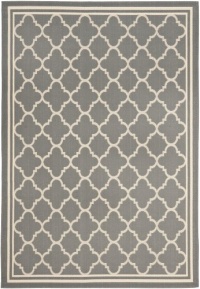 Safavieh Courtyard Collection CY6918-246 Grey and Beige Indoor/Outdoor Area Rug, 2-Feet 7-Inch by 5-Feet