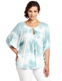 Karen Kane Women's Plus-Size Tie Dye Pintuck Top