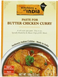 Kitchens of India Paste for Butter Chicken Curry, 3.5-Ounce Boxes (Pack of 6)