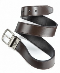 This classic leather belt from Levi's comes with an ingenious feature: it reverses from brown to black so he's always got the right color!