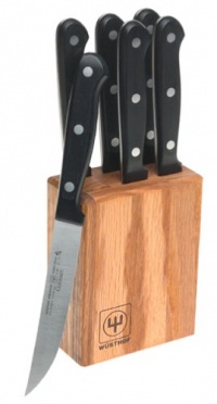 Wusthof Gourmet 7-Piece Steak-Knife Set with Oak Block