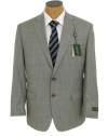 Ralph Lauren Mens Light Gray Sharkskin Wool Suit