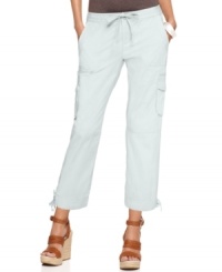 Utility meets sensational style in these petite cropped cargo pants by INC. Wear with wedges for an unbeatable spring look.