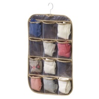 Household Essentials Jewelry and Stocking Set Hanging Organizer, Coffee Linen