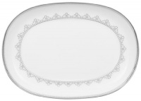 Villeroy & Boch White Lace 7-3/4-Inch Pickle Dish