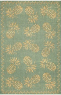 Tommy Bahama Rugs Thatcher Pineapple Aqua Indoor / Outdoor Rug Runner 1'11 x 7'6