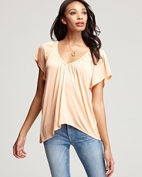 Soft Joie Top - Daisy Elastic V Neck