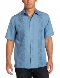 Cubavera Men's Ornate Embroidered Placket Shirt