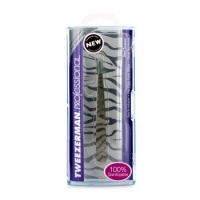 Professional Slant Tweezer (Pattern Prints) - Satin Etched Zebra Print